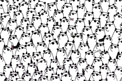 Brain Teaser: Can You Spot 3 Pandas Without Glasses In This Image?