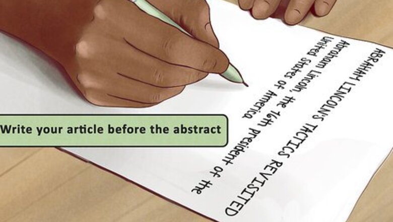 How to Write a Scholarly Abstract