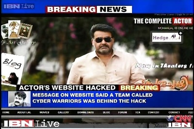 Actor Mohanlal's website hacked, messages favouring Pakistan posted