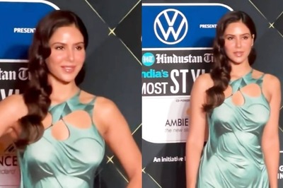Sonam Bajwa Looks Stunning In A 3D-printed Wet-Look Gown As She Arrives For An Event; Watch