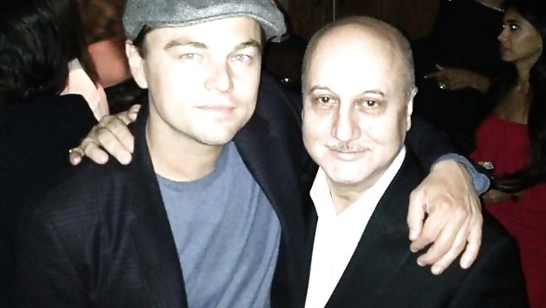 Snapshot: Anupam Kher seen with Leonardo Dicaprio