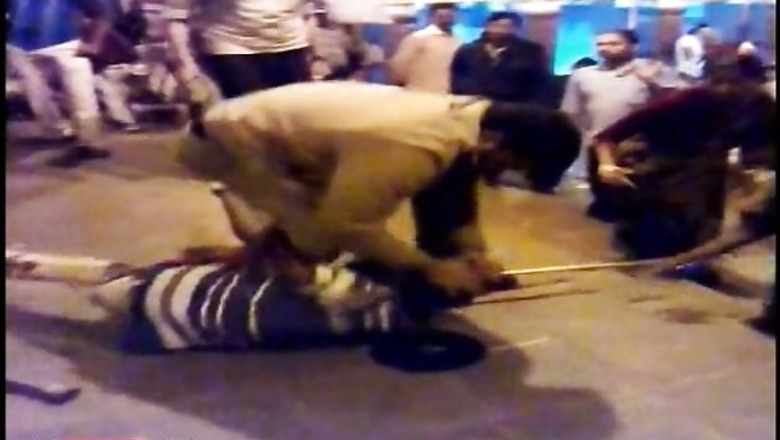 Caught on camera: RPF personnel brutally beats up a physically challenged beggar at Howrah station