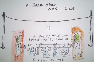 How to Do a Watercolor of Clothes on the Wash Line