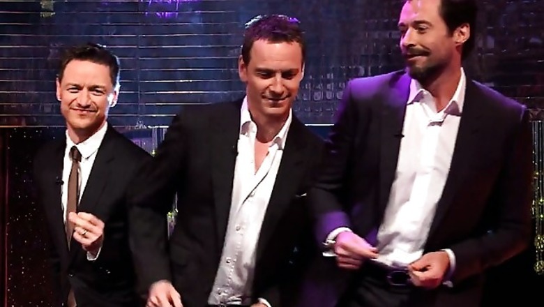Watch: Michael Fassbender, James McAvoy and Hugh Jackman show off their dance moves on 'The Graham Nortan Show'