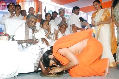Ramdev releases photos of him with Dalits