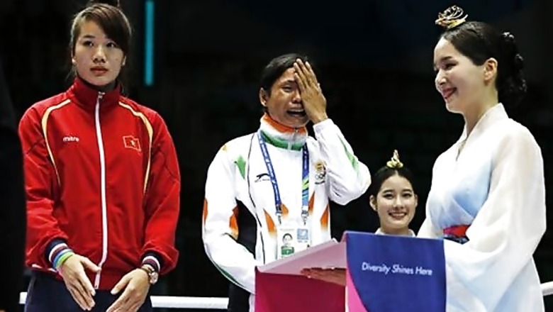 In pics: Denied a shot at gold, Sarita Devi refuses to wear bronze