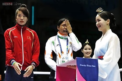 In pics: Denied a shot at gold, Sarita Devi refuses to wear bronze