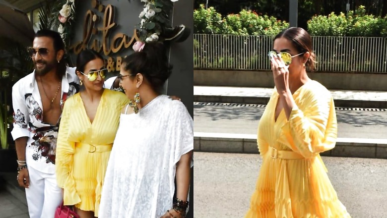 Malaika Arora Looks Hot in Yellow as She Catches Up With Terrence Lewis, Geeta Kapoor for Easter; See Pics