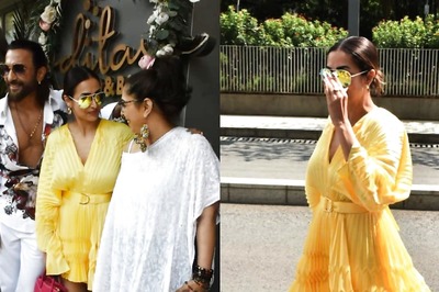 Malaika Arora Looks Hot in Yellow as She Catches Up With Terrence Lewis, Geeta Kapoor for Easter; See Pics