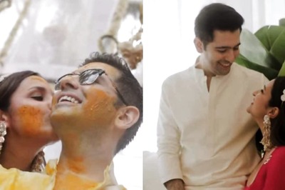 Parineeti Chopra Kisses Raghav Chadha As They Dance, Make Merry During Their Haldi Ceremony; Watch