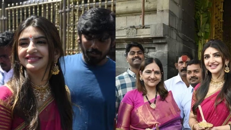After A Lackluster Response To Guntur Kaaram, Sreeleela Visits Tirumala Temple With Family