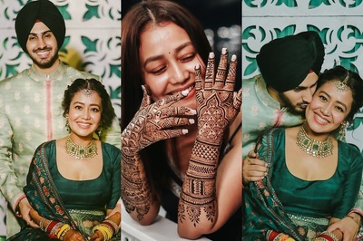 Rohanpreet Singh Plants Kiss on His Bride-to-be Neha Kakkar's Cheek at Their Mehndi Ceremony