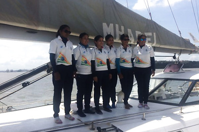 Navy's All-Women Crew on Open Sea Voyage to Mauritius
