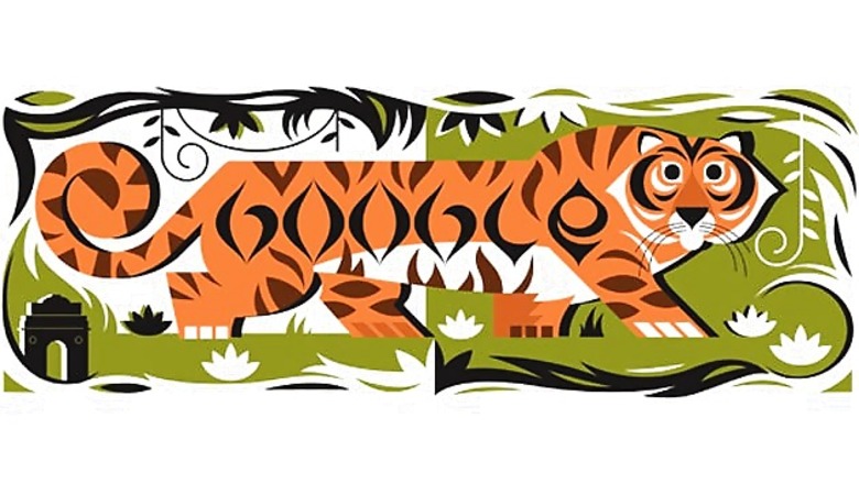Republic Day India: Google doodles a tiger with Google stripes