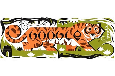 Republic Day India: Google doodles a tiger with Google stripes