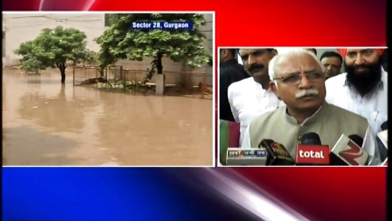 Heavy rainfall in Gurgaon, water-logging in several areas