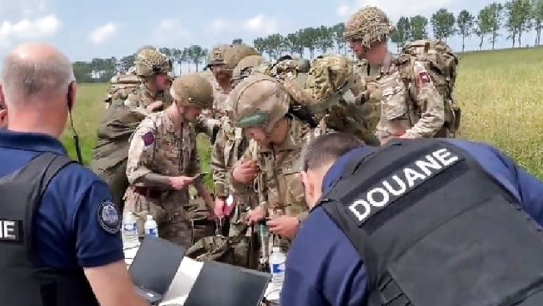 Video: French Customs Officers Check Passports Of UK Paratroopers Recreating D-Day Drop Near Normandy