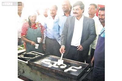 Karnataka: Dosa in the shape of EC slogan alphabets to attract voters