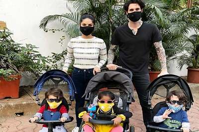 Sunny Leone, Husband Daniel Weber Train Kids to Wear Masks Amid Coronavirus Scare