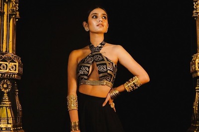 Priya Prakash Varrier Exudes Regal Elegance In Black Indo-Western Outfit