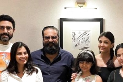 Aishwarya Rai, Abhishek Bachchan Meet R Sarath Kumar's Family in Puducherry