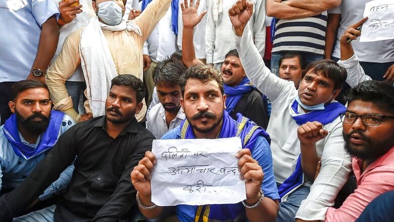 Congress, Left and Bhim Army Protest Near UP Bhawan and India Gate Against Gangrape and Murder of Dalit Woman
