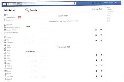 Facebook lets your past catch up on you, allows you to see your search history buried in its settings