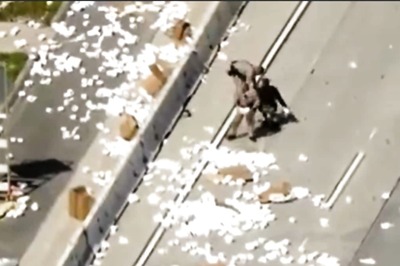 Watch: Hundreds Of Toilet Paper Rolls 'Clog' California Highway In Bizarre Incident