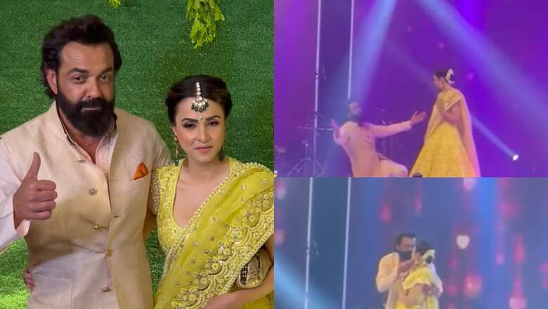 Bobby Deol Romances Wife Tanya At Karan Deol's Sangeet, Dances on Humko Sirf Tumse Pyaar Hai