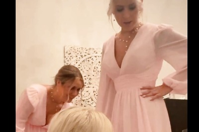 Bridesmaids Turn Heads At Wedding By Cutting Dresses Short