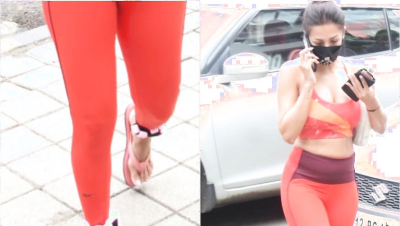 Malaika Arora Steps Out in Athleisure, Gear on Her Ankles Catches Attention