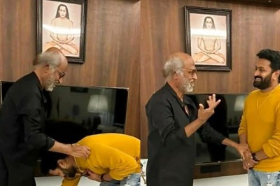 Rishab Shetty Meets Rajinikanth, Touches his Feet After Thalaiva Reviews Kantara