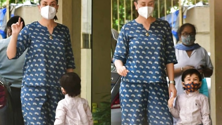 Kareena Kapoor Khan Looks Super Stylish As She Pays a Visit to Karisma Kapoor With Son Taimur