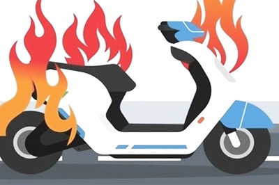 Two E-Bikes Catch Fire as Batteries Explode