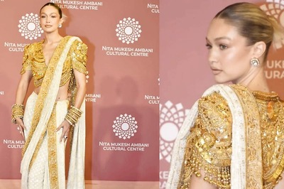 Gigi Hadid Looks Like a Sanjay Leela Bhansali Heroine In Chikankari Saree at the NMACC Fashion Gala
