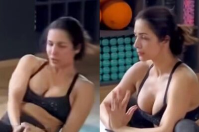 Sexy Video! Malaika Arora Flaunts Ample Cleavage In A Black Bralette; Aces Yoga Poses In Viral Video