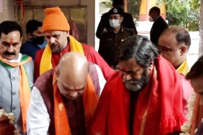 Home Minister Amit Shah Offers Prayers at MP’s Famous Temple in Datia Amidst Polls