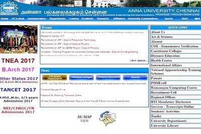 Check Anna University UG/PG May/June 2017 Exam Results on coe2.annauniv.edu