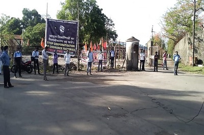 Trade Union BMS Holds Protest Against Centre's Privatisation Drive
