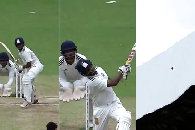 Ton-up Musheer Khan's Hits Kuldeep Yadav for a Gigantic Six, Ball Hits Chinnaswamy Roof: WATCH