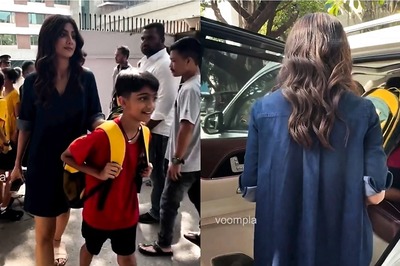 Shilpa Shetty Looks Chic In Short Denim Dress As She Comes To Pick Her Son Viaan From School; Watch