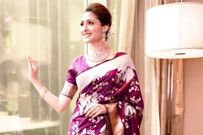 Kanche Fame Pragya Jaiswal Looks Gorgeous In Mauve Colour Silk Saree, See Pics