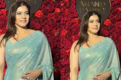 Kajol Wears Her Million Dollar Smile As She Attends A B’day Bash In A Blue Sequin Sari; Watch