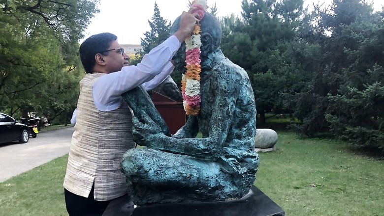 Indian Ambassador to China Vikram Misri Pays Tributes to Mahatma Gandhi
