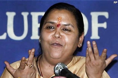 Uma Bharti promises separate Bundelkhand to voters in Jhansi