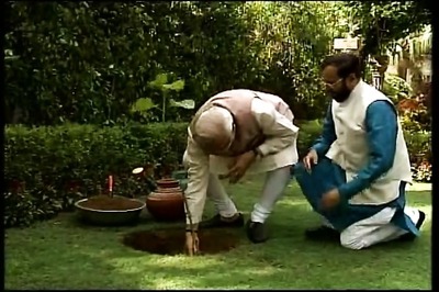 PM Modi marks World Environment Day by planting a sapling
