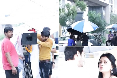 Prarthana Behere Shares BTS Video of Shooting in Rain