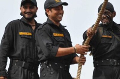 In pics: Sachin, Bhajji spend a day with NSG heroes