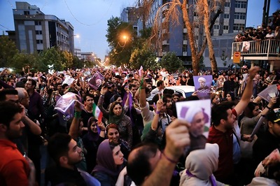 Rare Night of Street Parties in Iran After Rouhani's Win