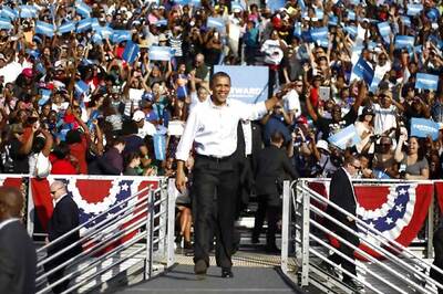 US President Barack Obama's income fell in election year